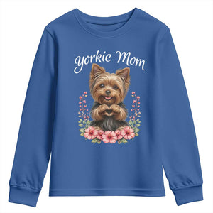 Cute Yorkie Mama Youth Sweatshirt Yorkshire Terrier Dog Lover TS12 Royal Blue Print Your Wear