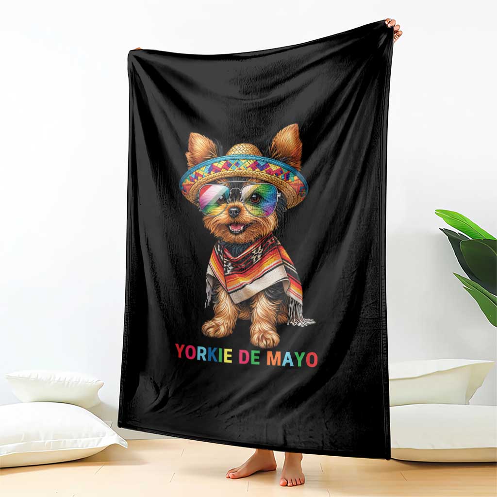 Yorkie De Mayo Throw Blanket Cinco De Mayo Dog Lover TS12 Print Your Wear
