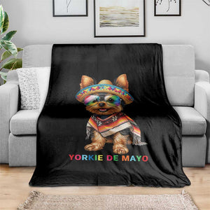 Yorkie De Mayo Throw Blanket Cinco De Mayo Dog Lover TS12 Print Your Wear
