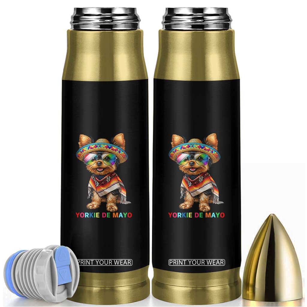 Yorkie De Mayo Bullet Tumbler Cinco De Mayo Dog Lover TS12 Black Print Your Wear