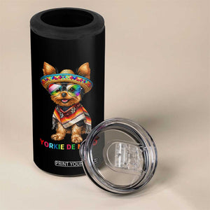 Yorkie De Mayo 4 in 1 Can Cooler Tumbler Cinco De Mayo Dog Lover TS12 Print Your Wear