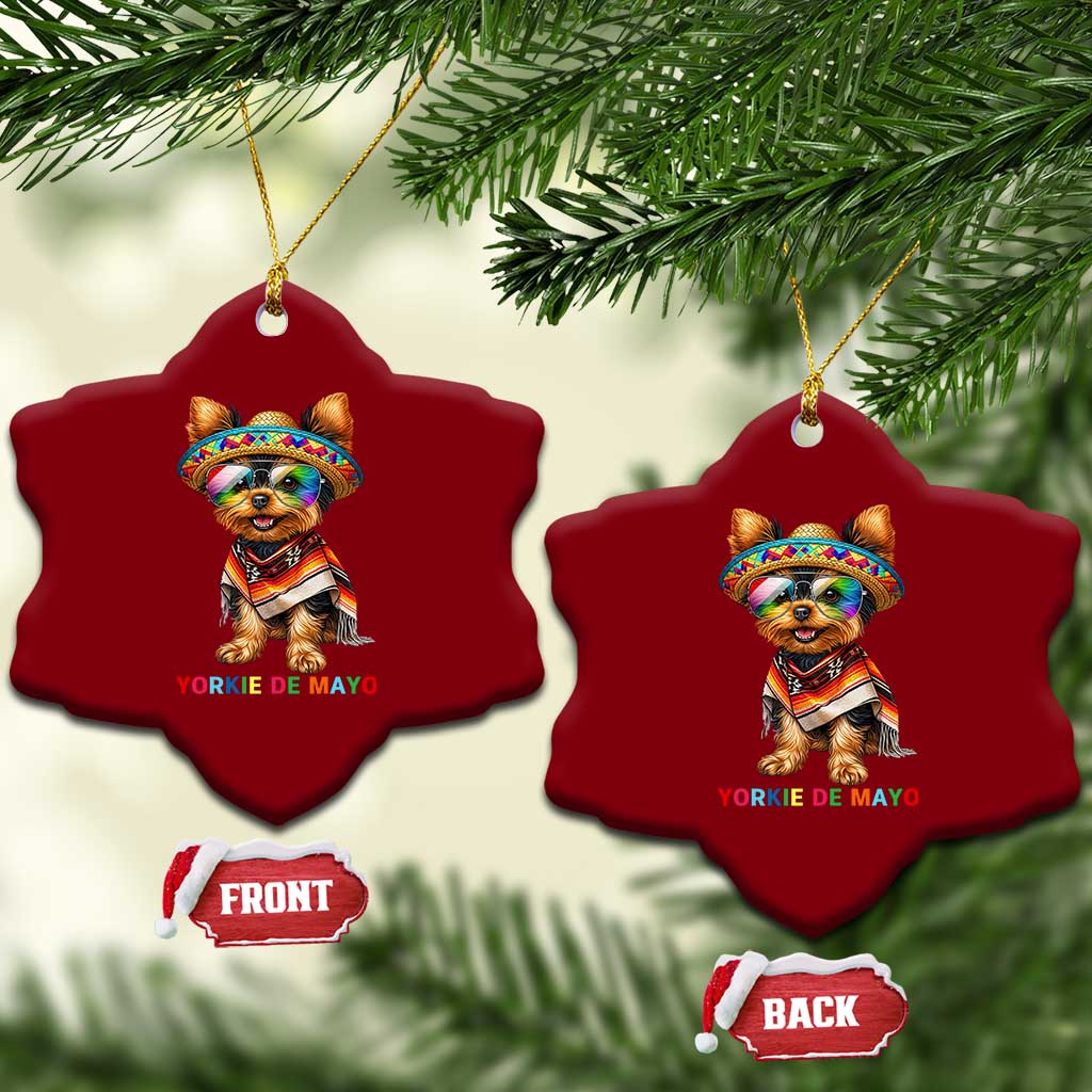 Yorkie De Mayo Ceramic Ornament Cinco De Mayo Dog Lover TS12 Print Your Wear