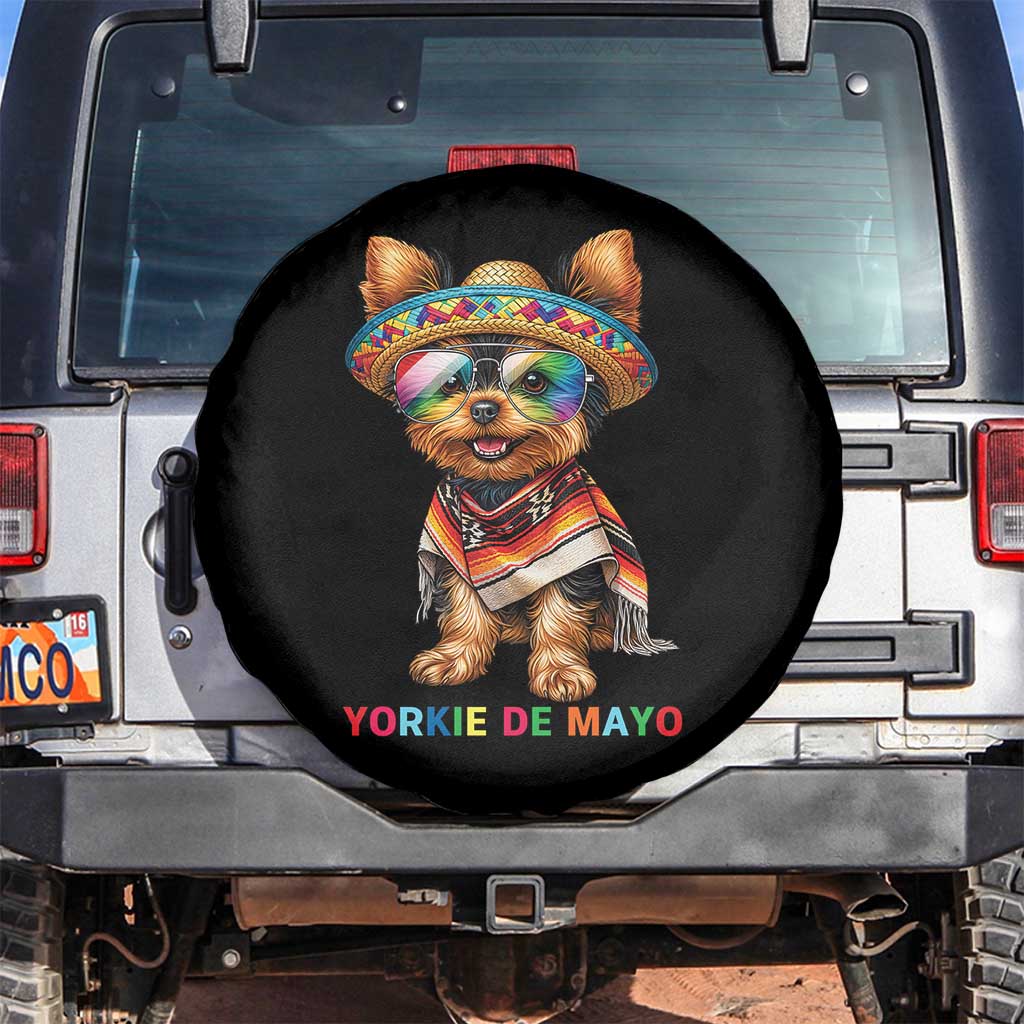 Yorkie De Mayo Spare Tire Cover Cinco De Mayo Dog Lover TS12 No hole Black Print Your Wear