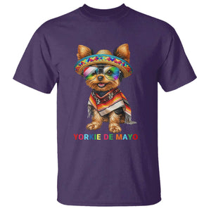 Yorkie De Mayo T Shirt Cinco De Mayo Dog Lover TS12 Purple Print Your Wear
