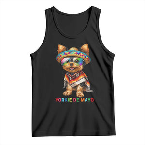 Yorkie De Mayo Tank Top Cinco De Mayo Dog Lover TS12 Black Print Your Wear