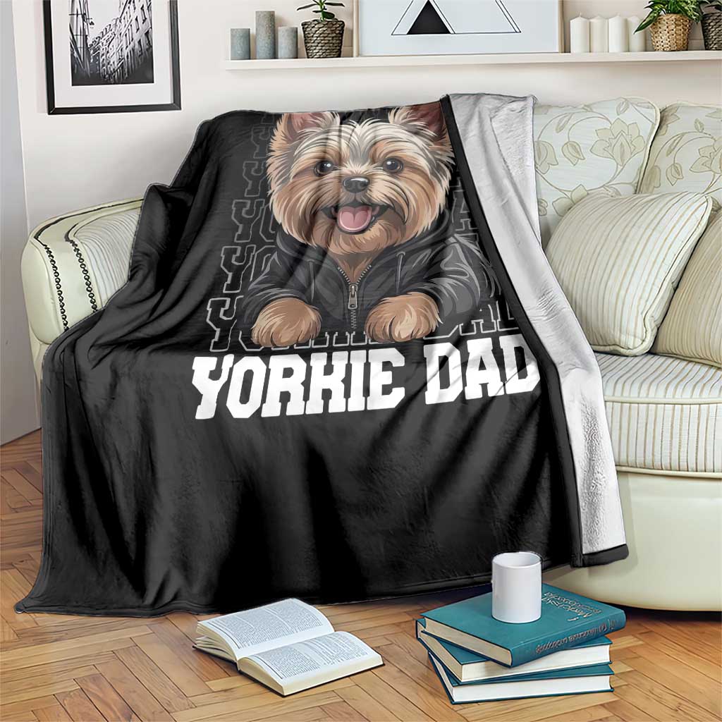 Proud Yorkshire Terrier Dad Throw Blanket Fathers Day Dog Lover Gift TS12 Print Your Wear