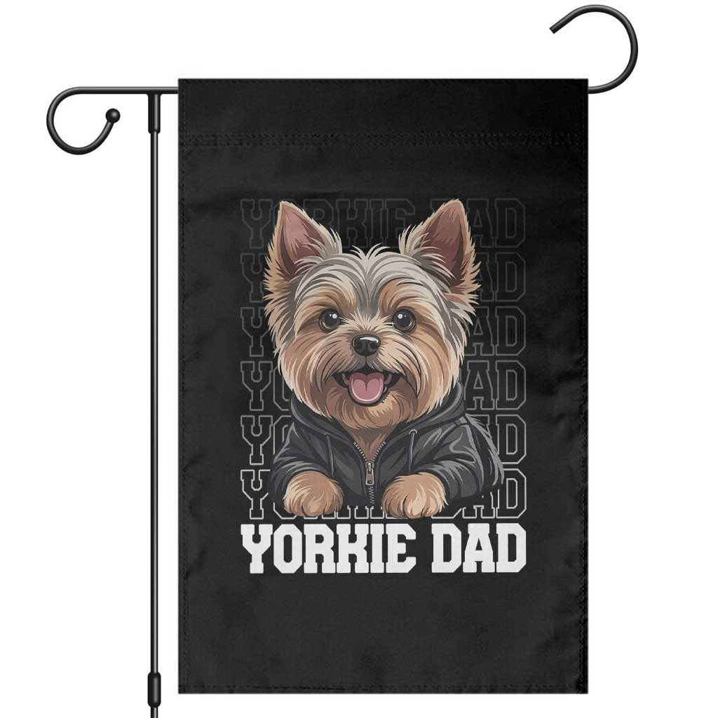 Proud Yorkshire Terrier Dad Garden Flag Fathers Day Dog Lover Gift TS12 Black Print Your Wear