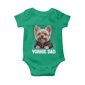 Proud Yorkshire Terrier Dad Baby Onesie Fathers Day Dog Lover Gift TS12 Irish Green Print Your Wear