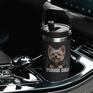 Proud Yorkshire Terrier Dad Flip Straw Tumbler Fathers Day Dog Lover Gift TS12 Print Your Wear