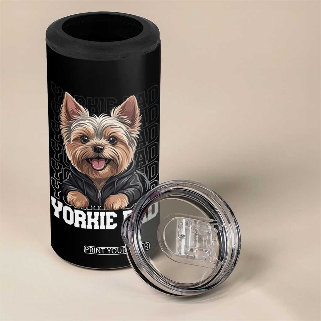 Proud Yorkshire Terrier Dad 4 in 1 Can Cooler Tumbler Fathers Day Dog Lover Gift TS12 Print Your Wear