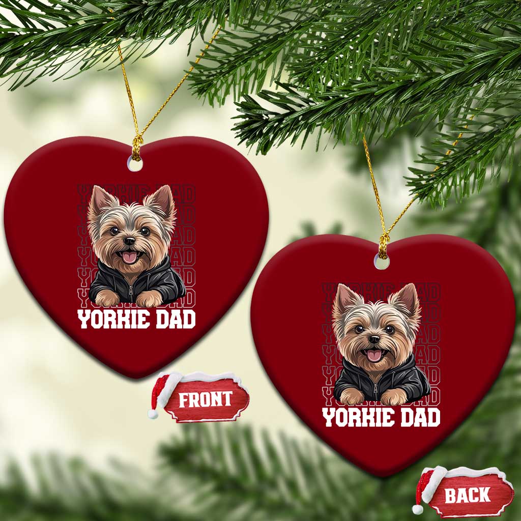 Proud Yorkshire Terrier Dad Ceramic Ornament Fathers Day Dog Lover Gift TS12 Print Your Wear