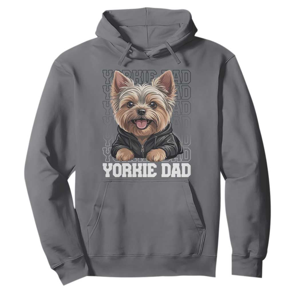 Proud Yorkshire Terrier Dad Hoodie Fathers Day Dog Lover Gift TS12 Charcoal Print Your Wear