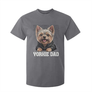 Proud Yorkshire Terrier Dad T Shirt For Kid Fathers Day Dog Lover Gift TS12 Charcoal Print Your Wear