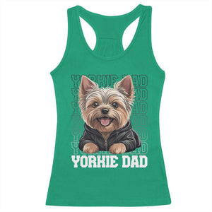 Proud Yorkshire Terrier Dad Racerback Tank Top Fathers Day Dog Lover Gift TS12 Irish Green Print Your Wear
