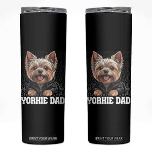 Proud Yorkshire Terrier Dad Skinny Tumbler Fathers Day Dog Lover Gift TS12 Black Print Your Wear