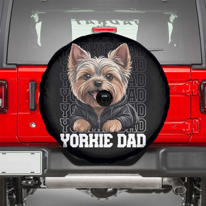 Proud Yorkshire Terrier Dad Spare Tire Cover Fathers Day Dog Lover Gift TS12 Black Print Your Wear