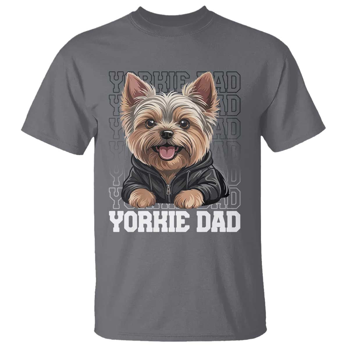 Proud Yorkshire Terrier Dad T Shirt Fathers Day Dog Lover Gift TS12 Charcoal Print Your Wear
