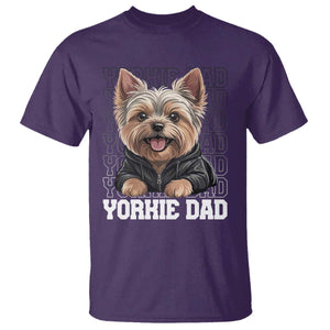 Proud Yorkshire Terrier Dad T Shirt Fathers Day Dog Lover Gift TS12 Purple Print Your Wear