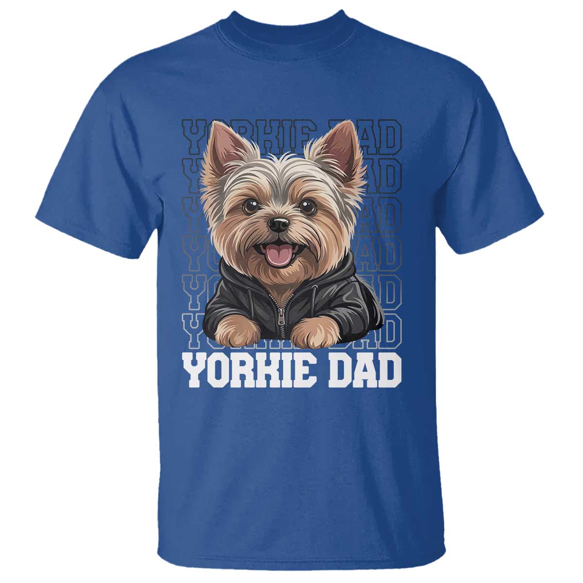 Proud Yorkshire Terrier Dad T Shirt Fathers Day Dog Lover Gift TS12 Royal Blue Print Your Wear