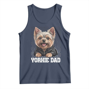 Proud Yorkshire Terrier Dad Tank Top Fathers Day Dog Lover Gift TS12 Navy Print Your Wear
