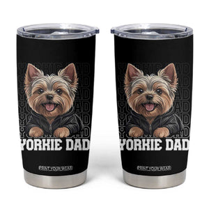 Proud Yorkshire Terrier Dad Tumbler Cup Fathers Day Dog Lover Gift TS12 Black Print Your Wear