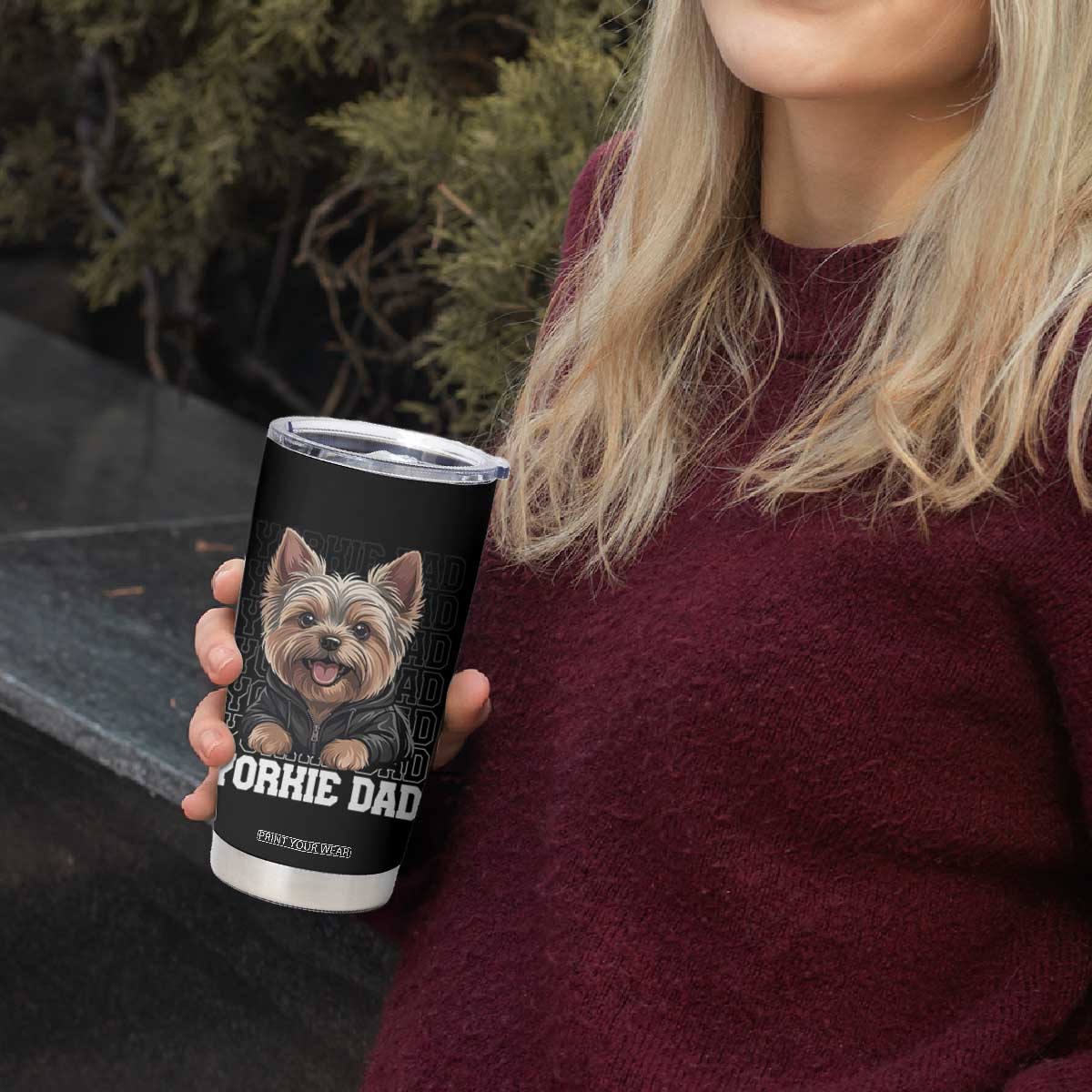 Proud Yorkshire Terrier Dad Tumbler Cup Fathers Day Dog Lover Gift TS12 Print Your Wear