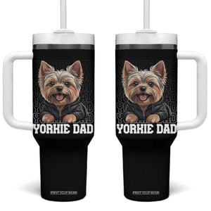 Proud Yorkshire Terrier Dad Tumbler With Handle Fathers Day Dog Lover Gift TS12 One Size: 40 oz Black Print Your Wear