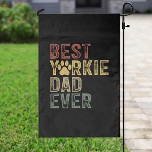 Best Yorkie Dad Ever Garden Flag Retro Vintage Yorkshire Terrier Gift TS12 Print Your Wear