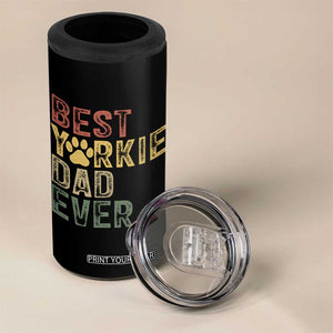 Best Yorkie Dad Ever 4 in 1 Can Cooler Tumbler Retro Vintage Yorkshire Terrier Gift TS12 Print Your Wear