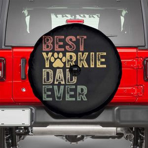 Best Yorkie Dad Ever Spare Tire Cover Retro Vintage Yorkshire Terrier Gift TS12 Black Print Your Wear