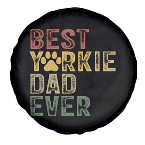 Best Yorkie Dad Ever Spare Tire Cover Retro Vintage Yorkshire Terrier Gift TS12 Print Your Wear