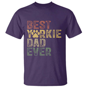 Best Yorkie Dad Ever T Shirt Retro Vintage Yorkshire Terrier Gift TS12 Purple Print Your Wear