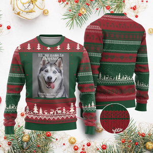 Funny Siberian Husky Meme Ugly Christmas Sweater My Name Is Stop That TS12 Red Green Print Your Wear