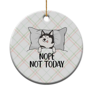 Lazy Siberian Husky Meme Ceramic Ornament Nope Not Today TS12 1pc Christmas Plaid Print Your Wear