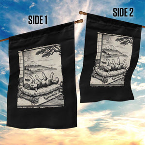 Vintage Japanese Ukiyoe Siberian Husky Garden Flag Cute Sleeping Animal Gift TS12 Print Your Wear