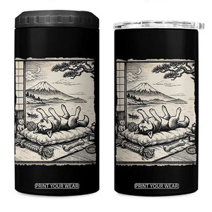 Vintage Japanese Ukiyoe Siberian Husky 4 in 1 Can Cooler Tumbler Cute Sleeping Animal Gift TS12 One Size: 16 oz Black Print Your Wear