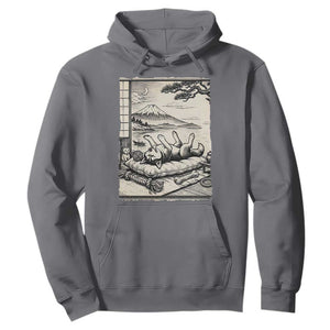 Vintage Japanese Ukiyoe Siberian Husky Hoodie Cute Sleeping Animal Gift TS12 Charcoal Print Your Wear