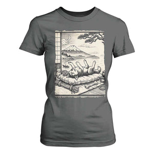Vintage Japanese Ukiyoe Siberian Husky T Shirt For Women Cute Sleeping Animal Gift TS12 Dark Heather Print Your Wear