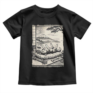 Vintage Japanese Ukiyoe Siberian Husky Toddler T Shirt Cute Sleeping Animal Gift TS12 Black Print Your Wear