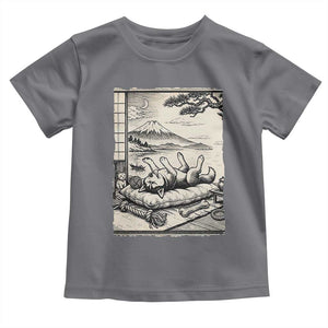 Vintage Japanese Ukiyoe Siberian Husky Toddler T Shirt Cute Sleeping Animal Gift TS12 Charcoal Print Your Wear