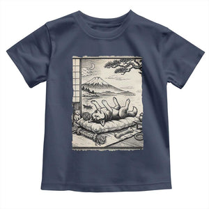 Vintage Japanese Ukiyoe Siberian Husky Toddler T Shirt Cute Sleeping Animal Gift TS12 Navy Print Your Wear