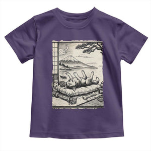 Vintage Japanese Ukiyoe Siberian Husky Toddler T Shirt Cute Sleeping Animal Gift TS12 Purple Print Your Wear