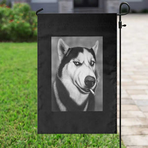 Smoking Siberian Husky Meme Garden Flag Funny Dog Face Gift For Dog Lovers TS12 Print Your Wear