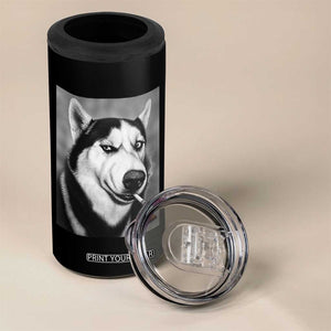 Smoking Siberian Husky Meme 4 in 1 Can Cooler Tumbler Funny Dog Face Gift For Dog Lovers TS12 Print Your Wear