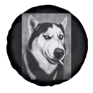 Smoking Siberian Husky Meme Spare Tire Cover Funny Dog Face Gift For Dog Lovers TS12 Print Your Wear