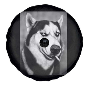 Smoking Siberian Husky Meme Spare Tire Cover Funny Dog Face Gift For Dog Lovers TS12 Print Your Wear