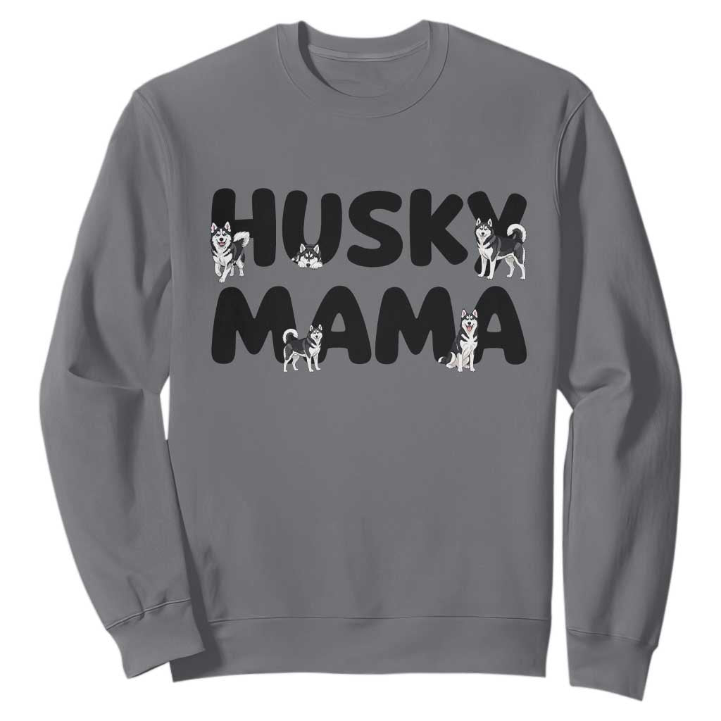 Proud Husky Mama Sweatshirt Siberian Husky Mothers Day Gift TS12 Charcoal Print Your Wear