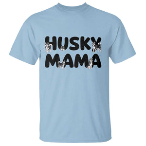 Proud Husky Mama T Shirt Siberian Husky Mothers Day Gift TS12 Light Blue Print Your Wear
