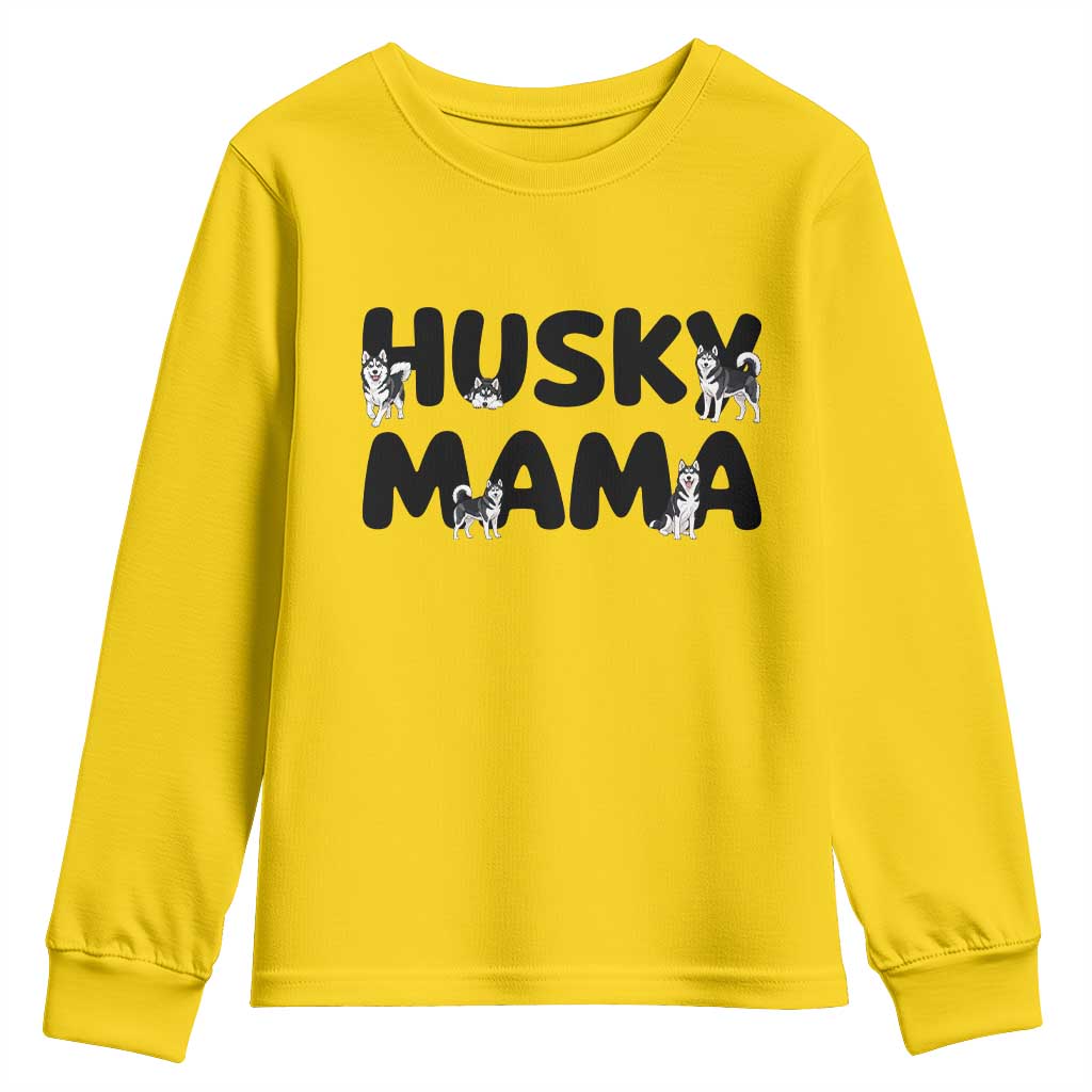 Proud Husky Mama Youth Sweatshirt Siberian Husky Mothers Day Gift TS12 Daisy Print Your Wear