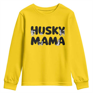 Proud Husky Mama Youth Sweatshirt Siberian Husky Mothers Day Gift TS12 Daisy Print Your Wear
